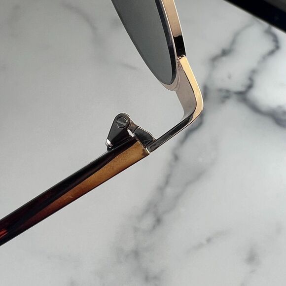 Otra ECHO Sunglasses Round Gold Metal Tortoiseshell Arm Green Lens 43-19-144 - Picture 10 of 14